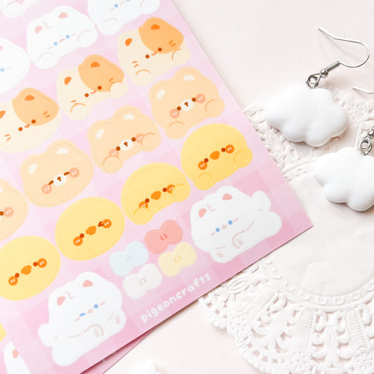 Floofy Fam Peepers Vinyl Sticker Sheets