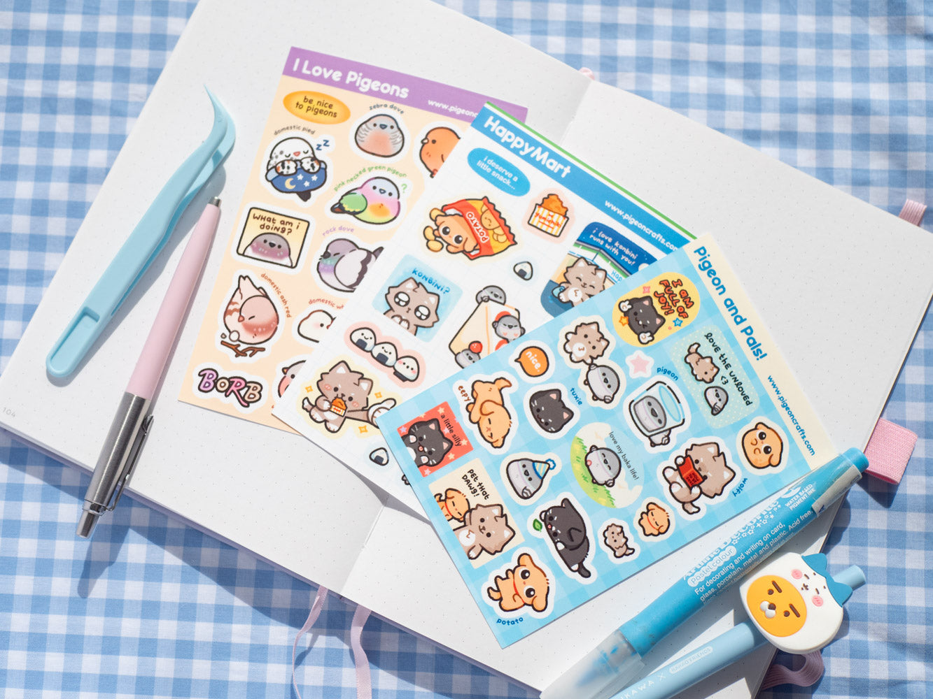 Sticker sheet (booth) – Pigeoncrafts