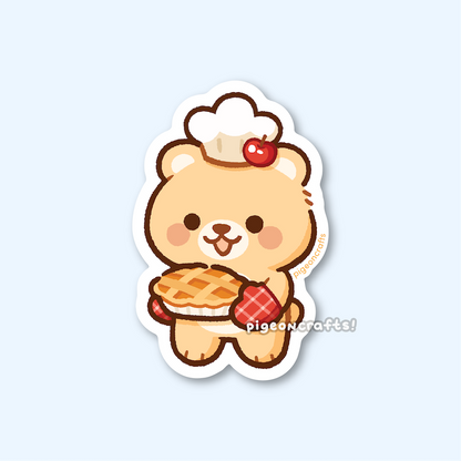 Pancake Baking Apple Pie Matte Sticker