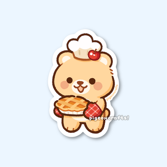 Pancake Baking Apple Pie Matte Sticker