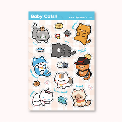 Baby Cats Nostalgia Sticker Sheet