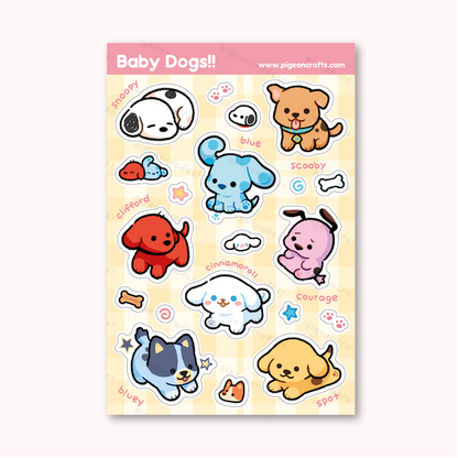 Baby Dogs Nostalgia Sticker Sheet
