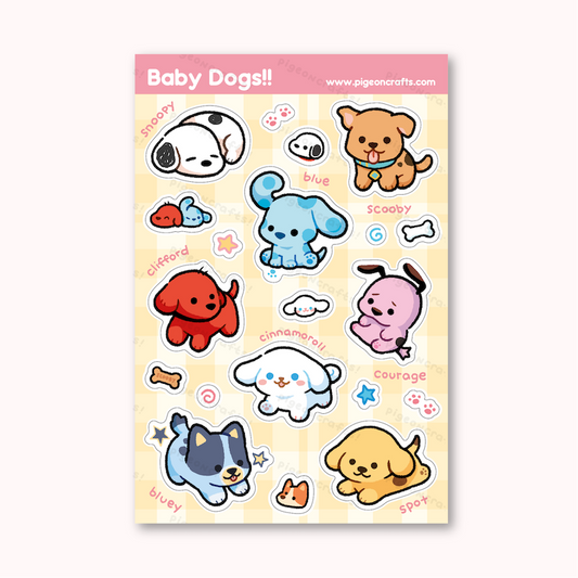 Baby Dogs Nostalgia Sticker Sheet