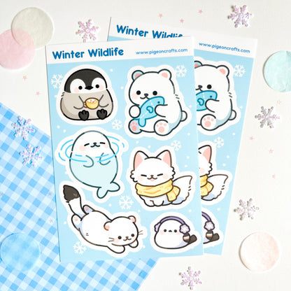 Winter Wildlife Sticker Sheet