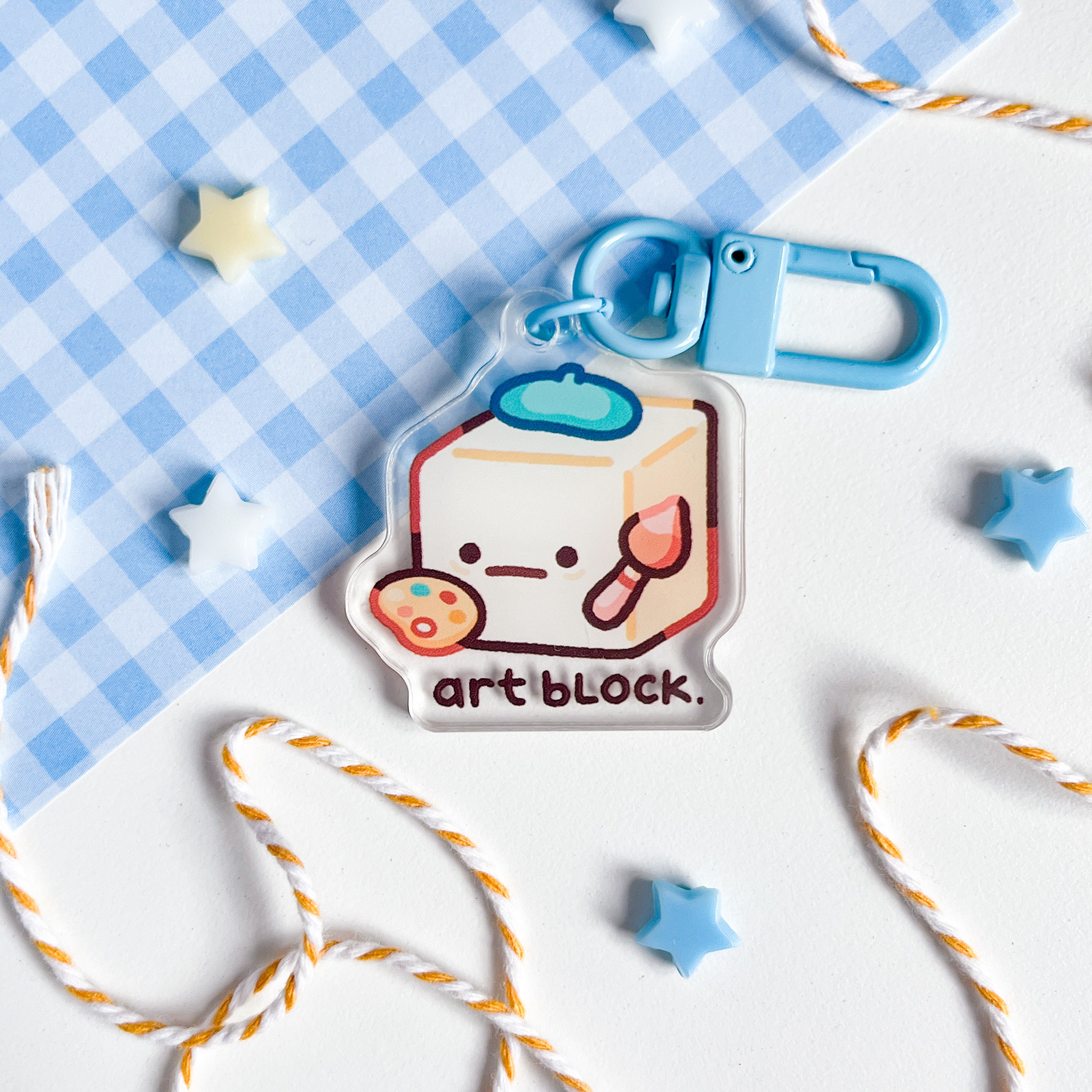 Art block Keychain – Pigeoncrafts