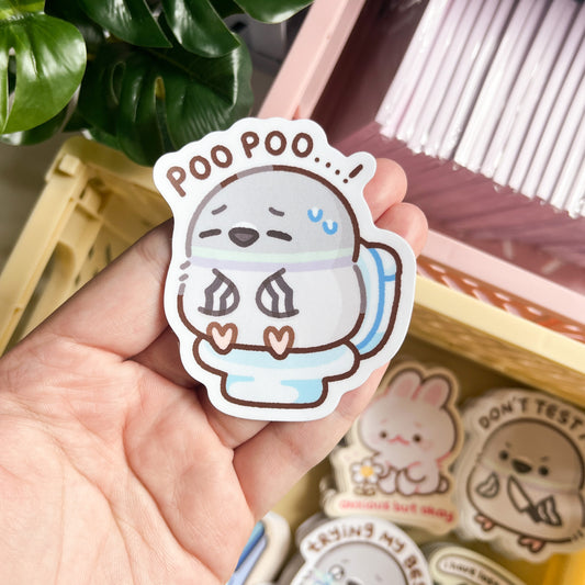 Poo Poo Pigeon Matte Sticker