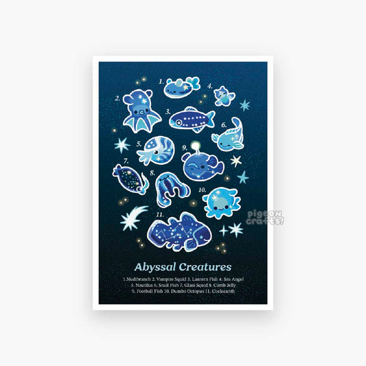 Abyssal Creatures Midnight Print