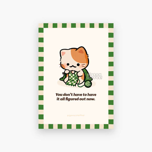 Knitting Kitty Art Print