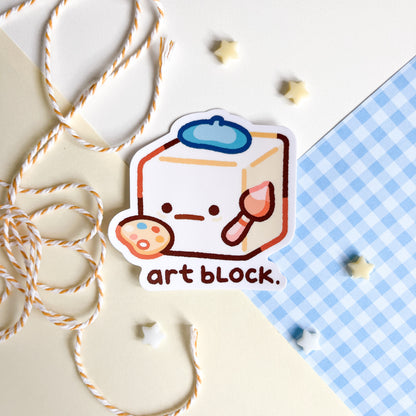 Art block Matte Sticker