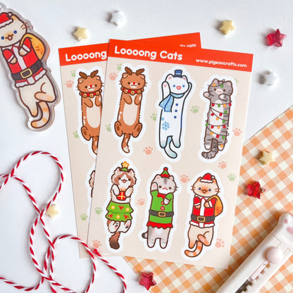 Long Cats (Xmas Ed.) Sticker Sheet
