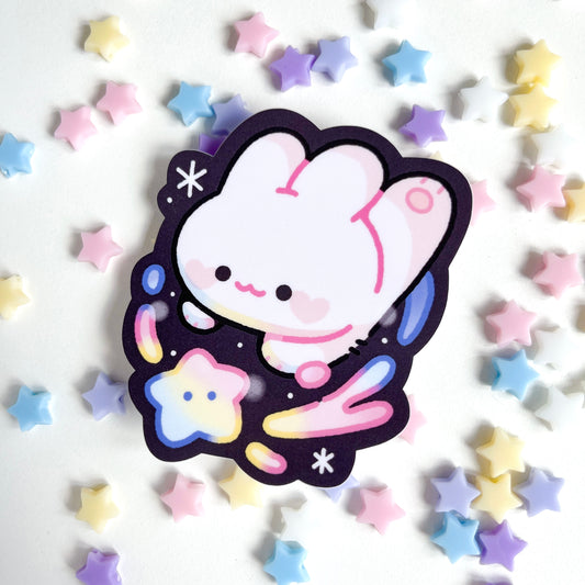 Space Bunny Matte Sticker