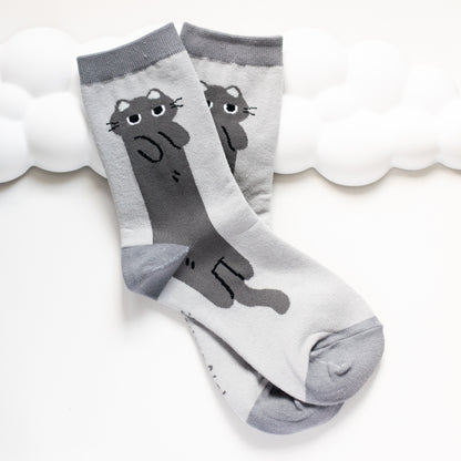 Long Cats Socks (Black)