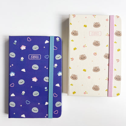 Purple Pigeon Pattern A6 Lined Notebook