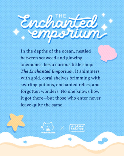 [Gingerbunss x Pigeoncrafts] 'The Enchanted Emporium' Limited Edition Art Print & Sticker Bundle