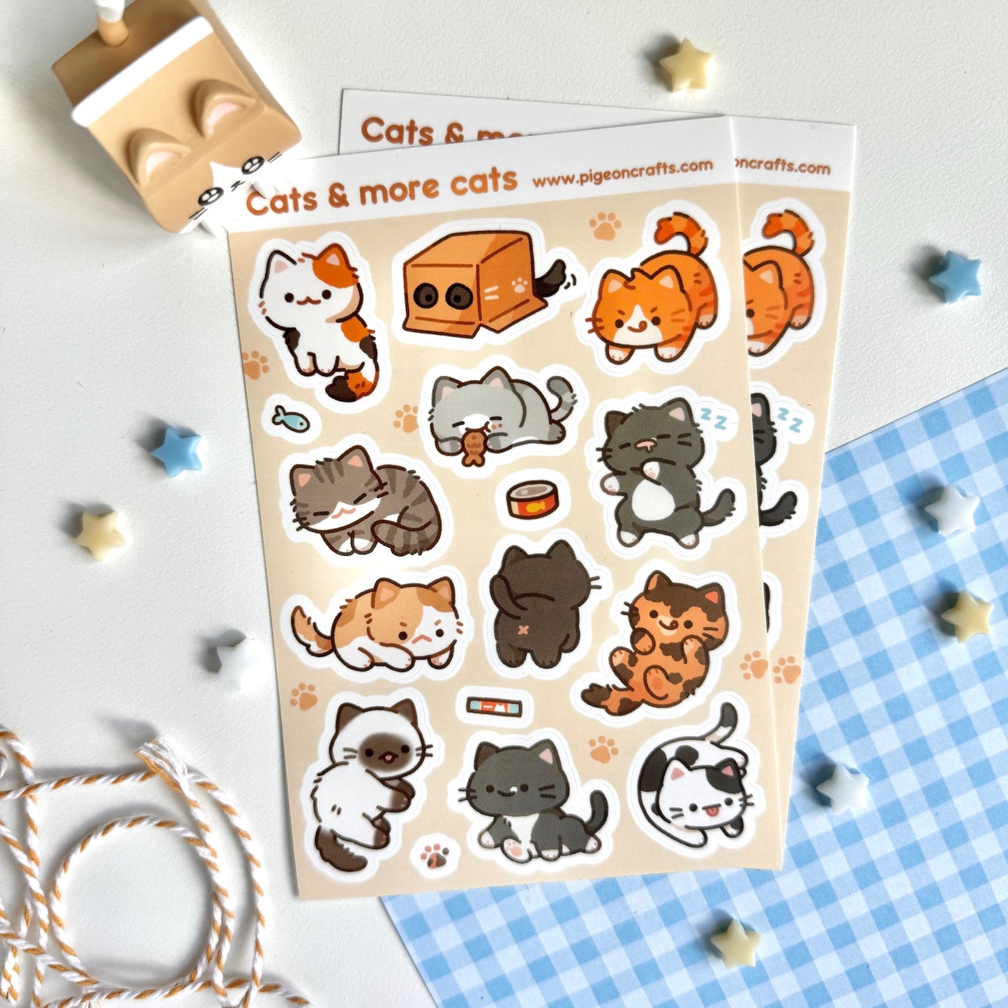 Cats & More Cats Sticker Sheet Pigeon Crafts