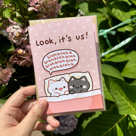 Cosy Cats "Look, It's Us!" Greeting Card