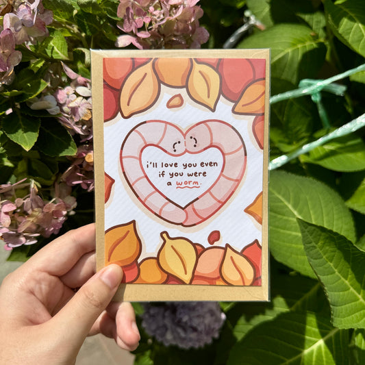 Worm Heart Greeting Card