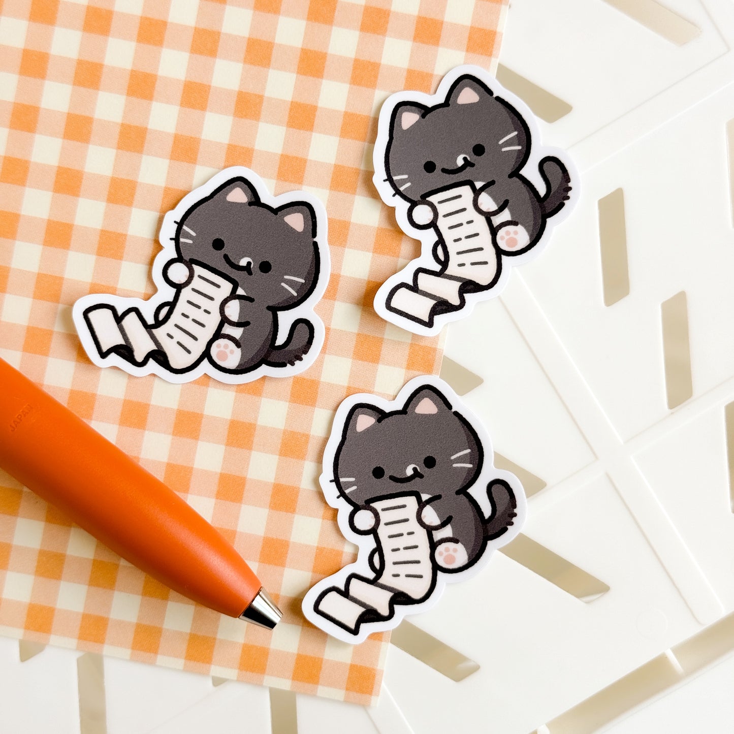 Tuxie Cat Tasks Mini Matte Sticker