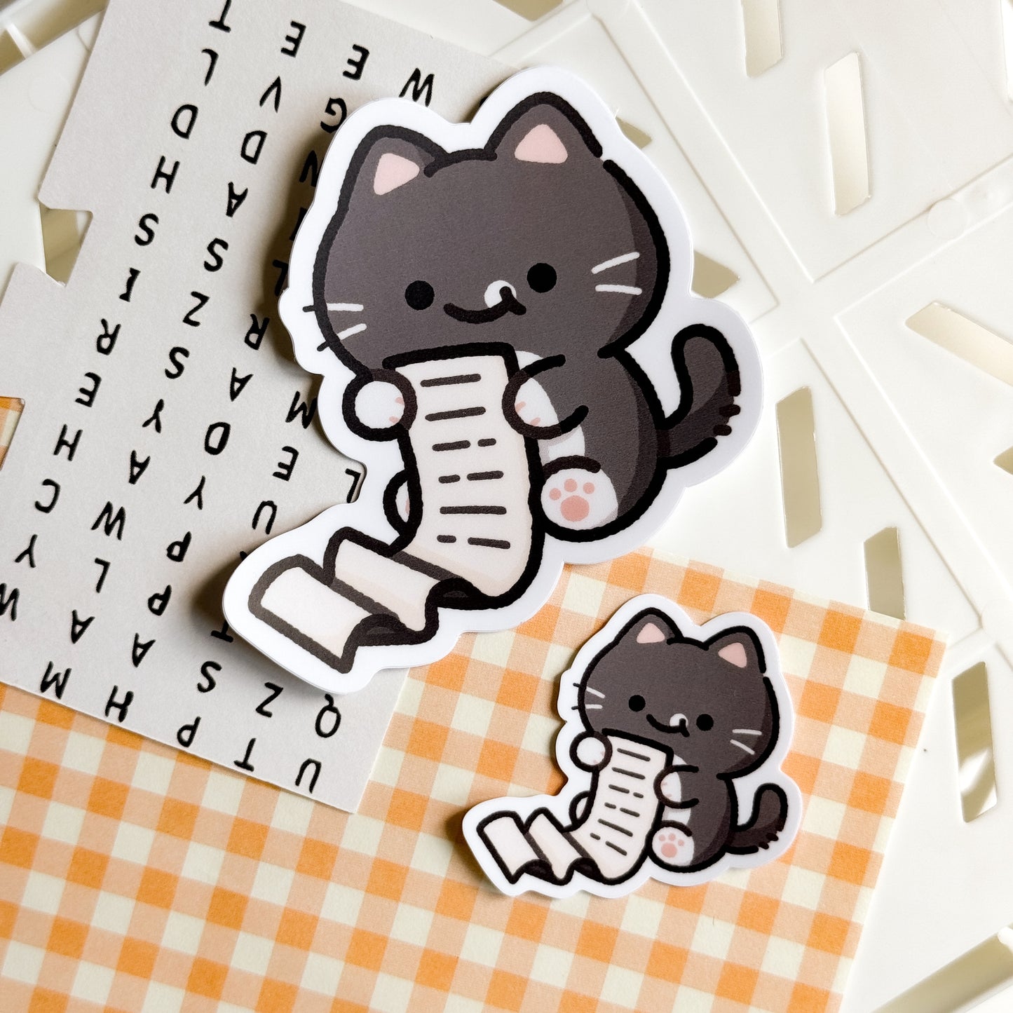 Tuxie Cat Tasks Mini Matte Sticker