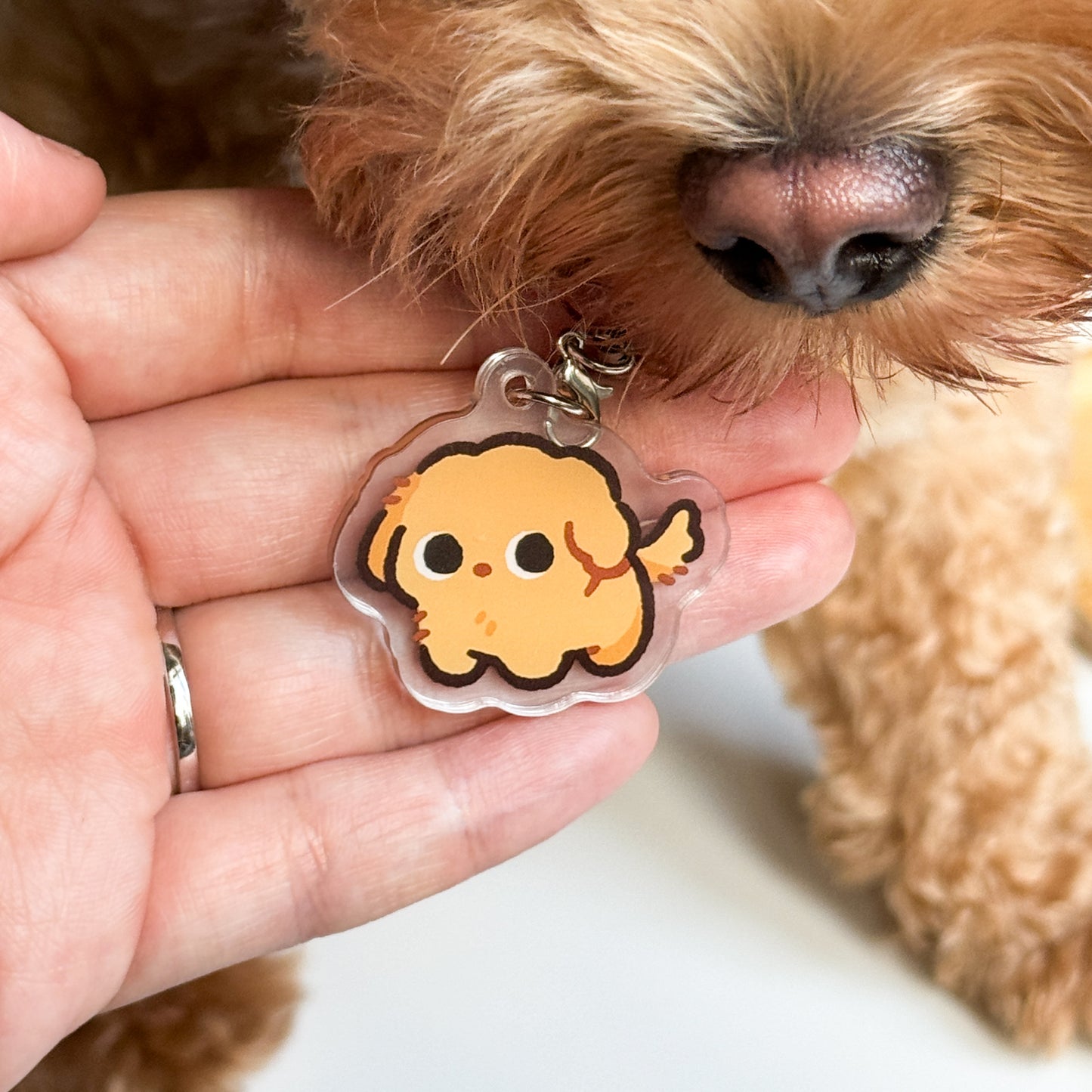 Mini Potato Poodle Keychain