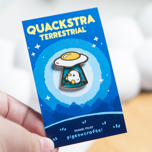 Quackstra-terrestrial UFO Duck Enamel Pin