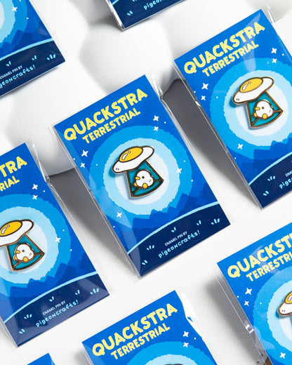 Quackstra-terrestrial UFO Duck Enamel Pin