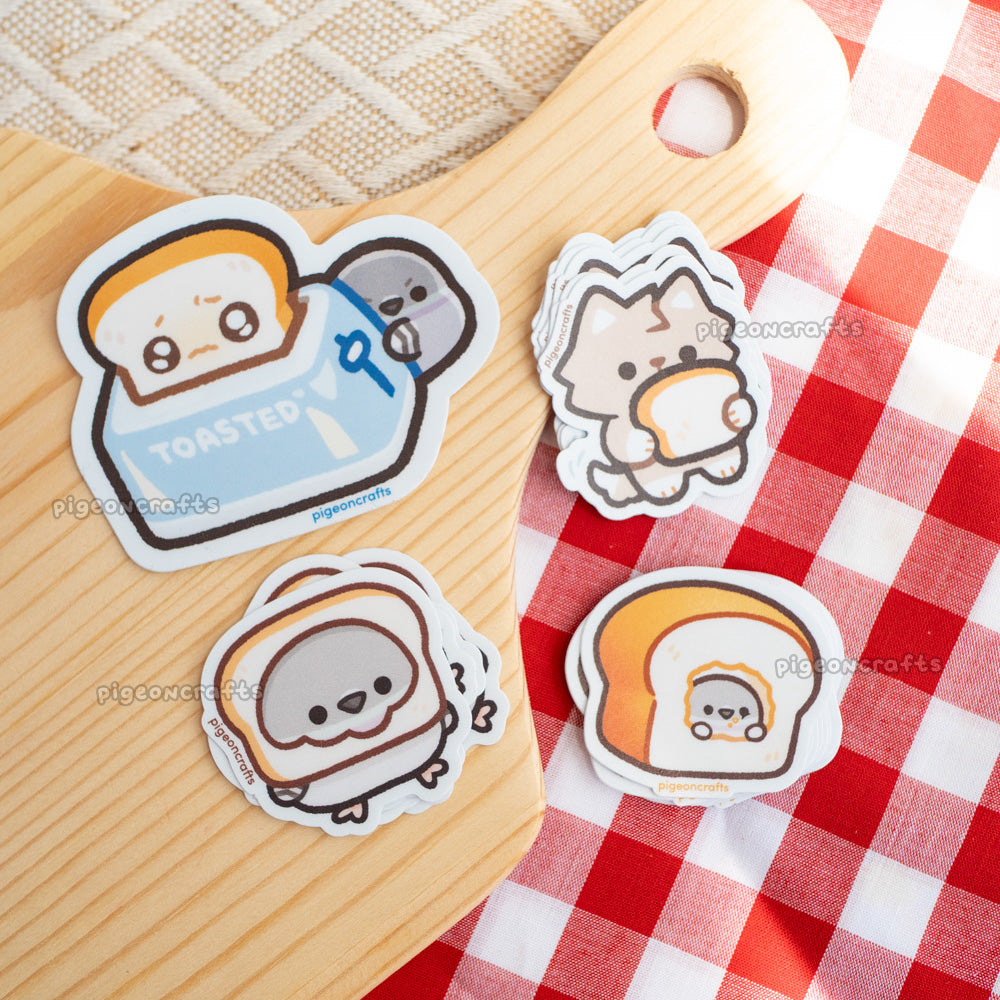 Cooked Fresh Sticker Toast is COOKED Matte Sticker – Pigeoncrafts