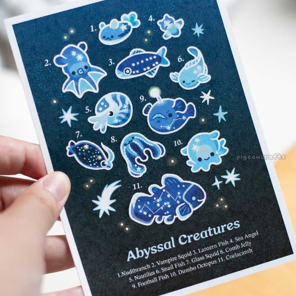 Abyssal Creatures Midnight Print