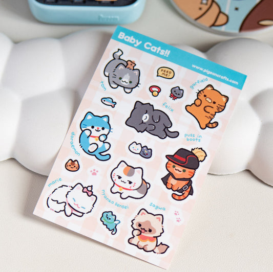 Baby Cats Nostalgia Sticker Sheet