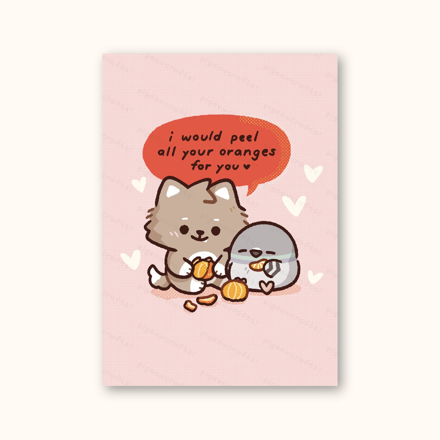 Orange Peel Theory Greeting Card