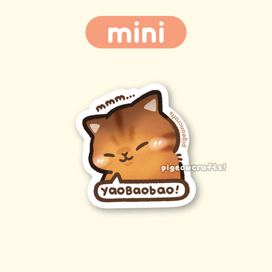Yaobaobao Meme Cat Mini Matte Sticker