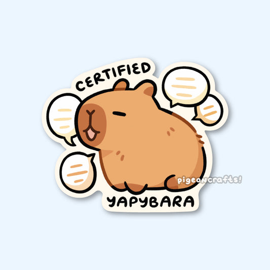 Certified Yappybara Matte Sticker
