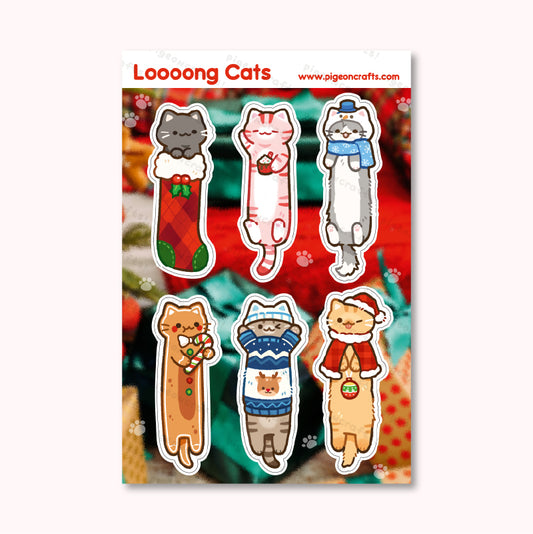 Long Cats Xmas Edition Sticker Sheet