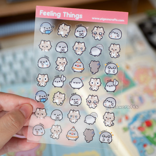 Feeling Things Transparent Sticker Sheet