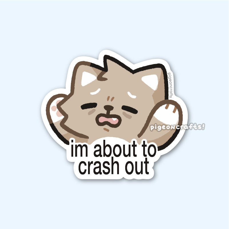 Wolfy About to Crash Out Matte Sticker