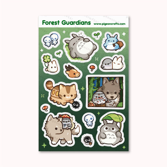 Forest Guardians Ghibli Sticker Sheet