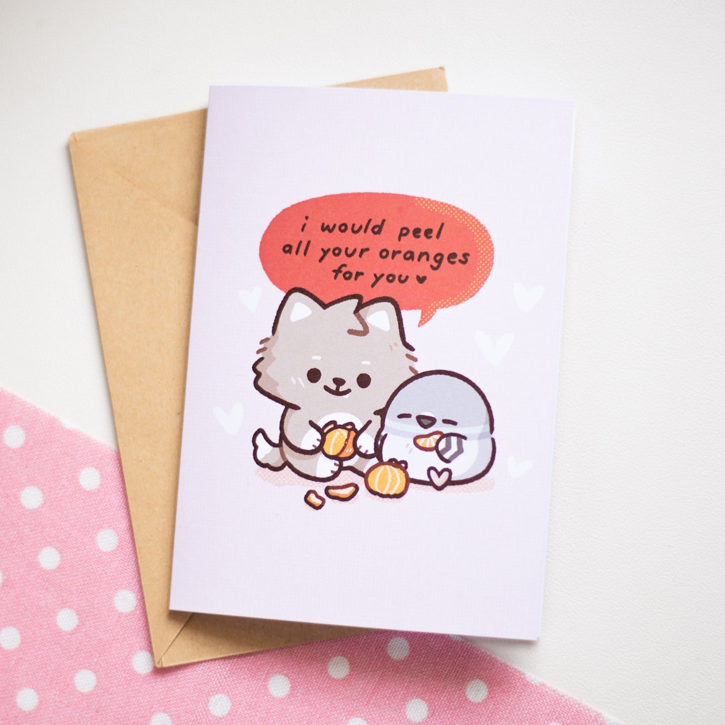 Orange Peel Theory Greeting Card