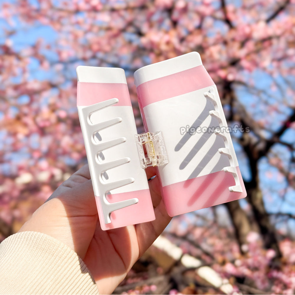 Strawberry Milk Claw Clip