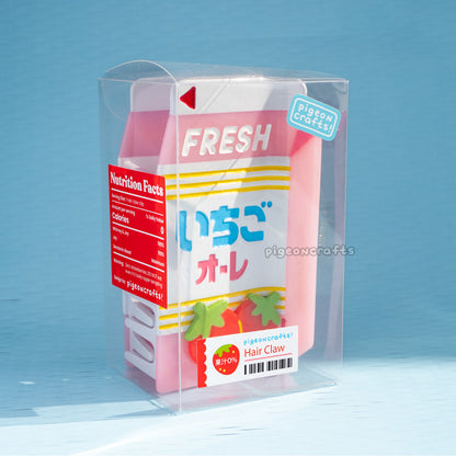 Strawberry Milk Claw Clip