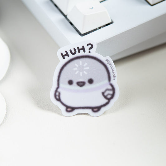 HUH? Lo Res Pigeon Mini Matte Sticker