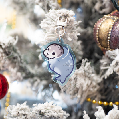 Side Eye Sus Seal Keychain