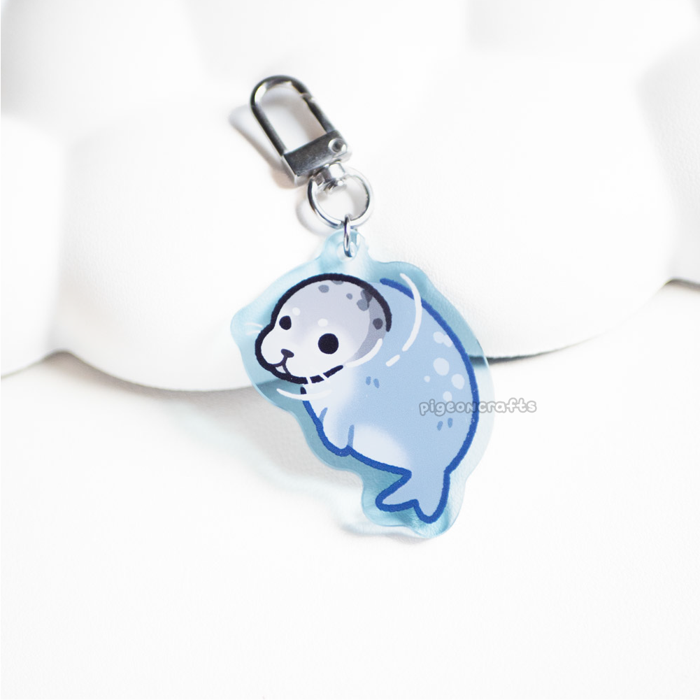 Side Eye Sus Seal Keychain