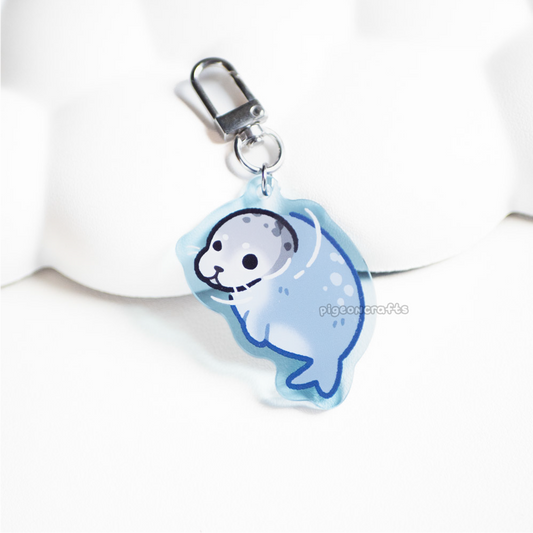 Side Eye Sus Seal Keychain