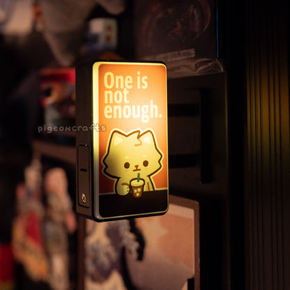 Wolfy Coffee Shop Magnetic LED Sign