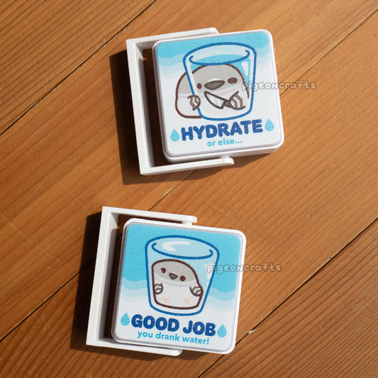 Hydration Reminder Spinny Magnetic LED Sign