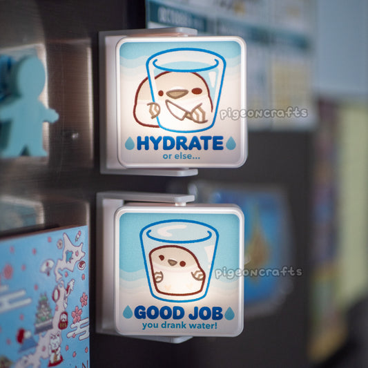 Hydration Reminder Spinny Magnetic LED Sign