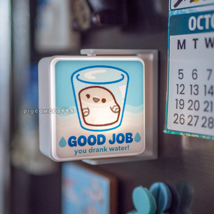 Hydration Reminder Spinny Magnetic LED Sign