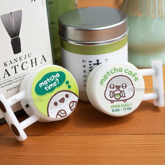 Matcha Cafe Pigeon Magnetic LED Sign