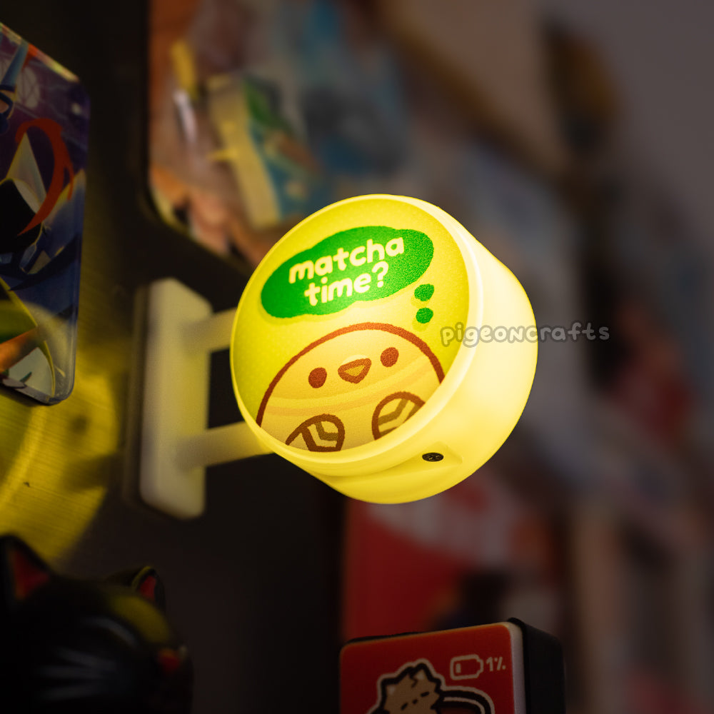 Matcha Cafe Pigeon Magnetic LED Sign