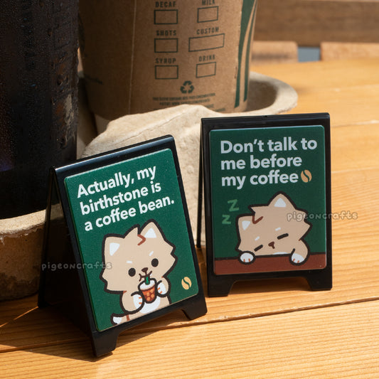 Wolfy Coffee Shop Sidewalk LED Sign